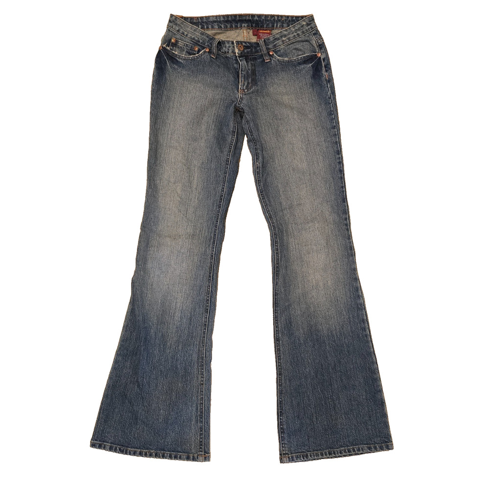 Vintage Bongo LowRise Bootcut Dark Wash Faded Denim Jeans Women/Jr's Sz 9 #Y2K